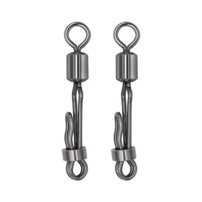 Line Rolling Swivel With Lock 8-Shape Connect Ring Snap Change Connector Fishing Rolling Swivel