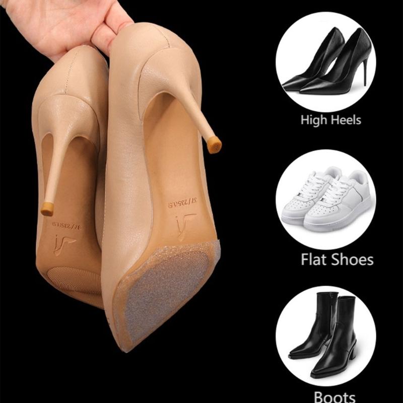 Adhesive Shoe Tread Patches Anti Slip Rubber Tread Protectors Noise Reduction Wear Resistant Shoe B ottom Pad for Adult