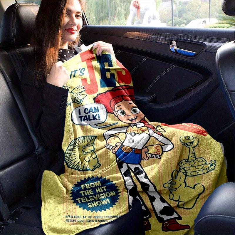 1 szt. Kocyk z motywem Toy Story Jessie Krowiarka Miękki i Przytulny Prezent dla Przyjaciół, Fanów Filmów Disney Pixar Idealny do Łóżka, Kanapy, Samochodu, Podróży, Kempingu