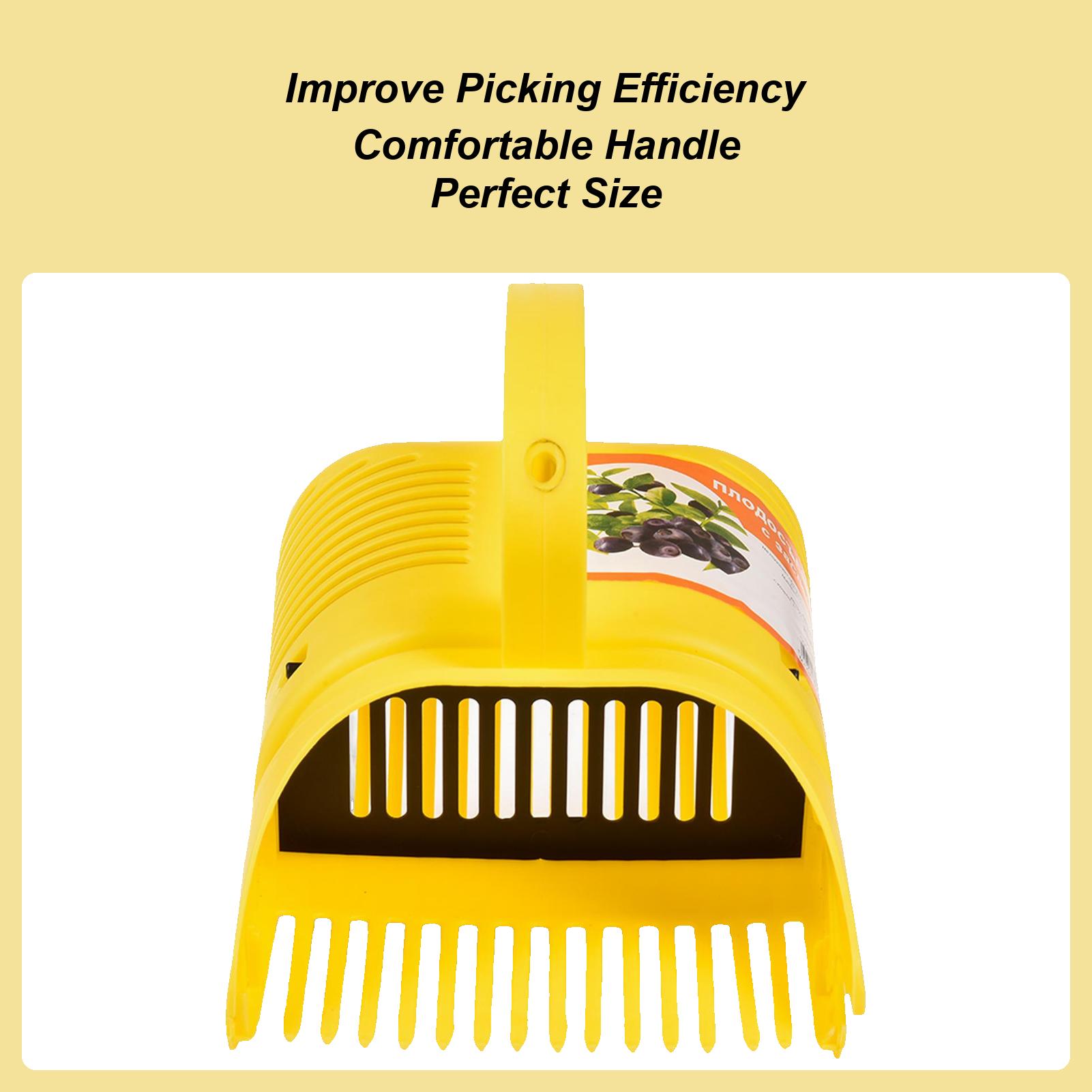 Blueberry Picker Berry Picker Rakes with Comb Teeth Ergonomic Soft touch Handle Saving Time Picker Easy to Use Garden Tool blueberry picker