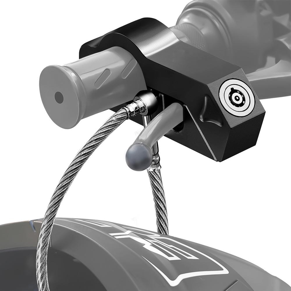 Motorcycle Handlebar Lock Motorcycle Helmet Lock Brake Lock Anti-Theft Grip Lock Combo bicycle security equipment adjustable чёрный