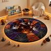 Witch Fox Halloween Pumpkin 3D Hole Floor Mat Laundry Kitchen Hallway Home Decor Front Door Back Door Office Dining Round Rug