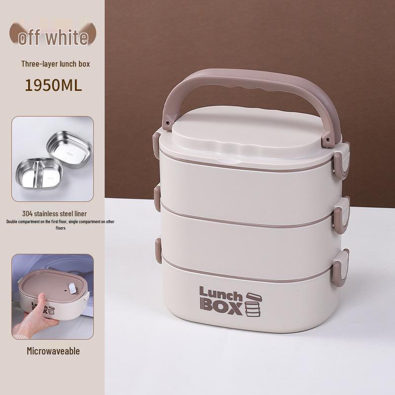 Stainless Steel Insulated Bento Lunch Box for Office & Students, Microwave-Safe Portable Meal Container.