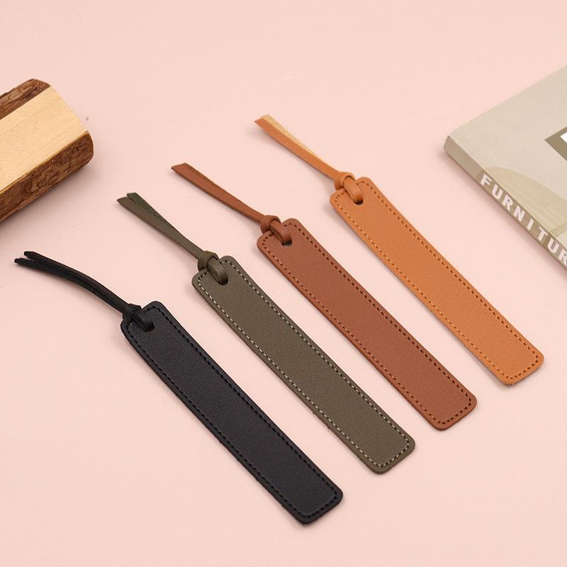Elegant Leather Bookmark Clip - Portable, Exquisite Page Marker for Home & Office