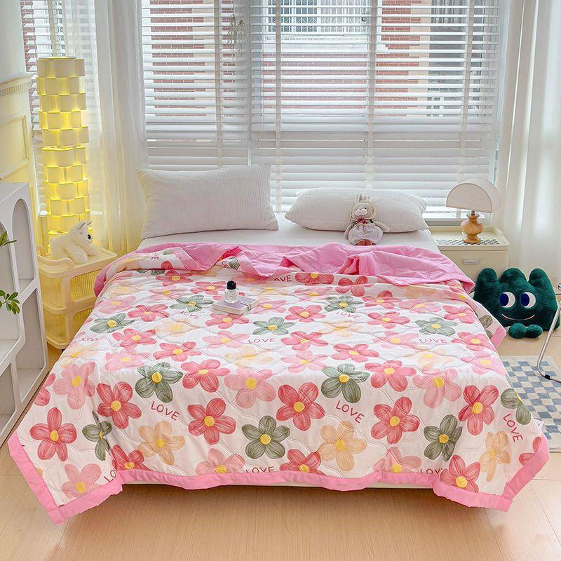 Skin-friendly Summer Cooling Thin Quilt, Printed Quilted Four Seasons Quilt, Soft and Comfortable Summer Thin Quilt, Single Double Hotel Home Bedroom