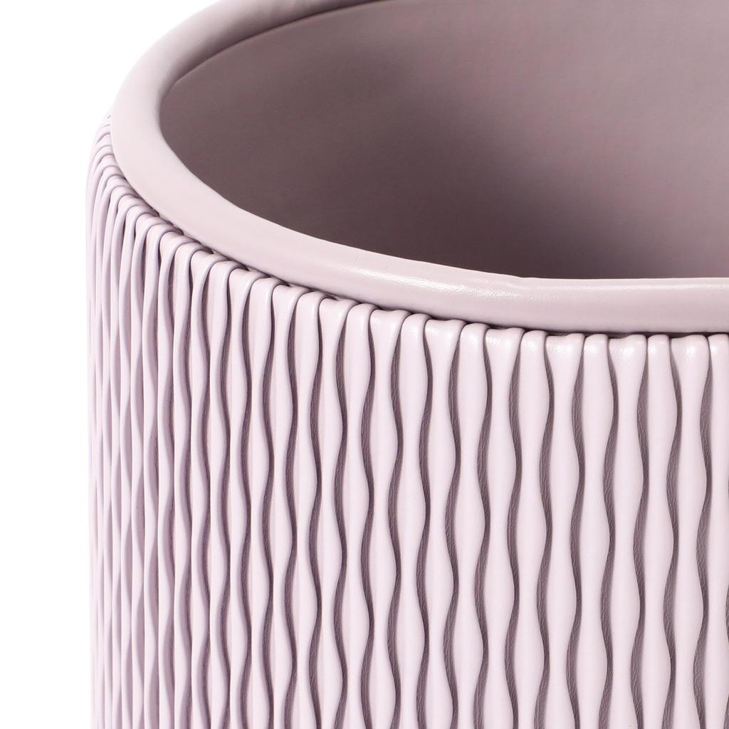 Francfranc Wave Dustbin, Medium, Purple, Stylish, Perfect for New Homes and Moving