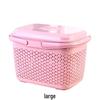 Dual-Layer Large Capacity Handheld Basket for Kitchen and Supermarket Use