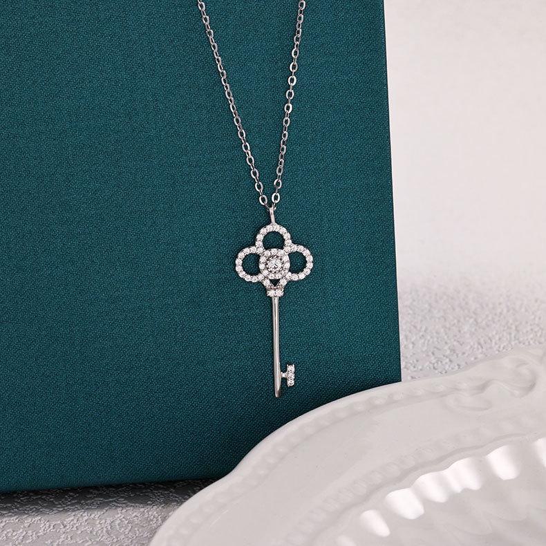 S925 Sterling Silver Light Luxury Key Necklace - Spring/Summer Clavicle Chain