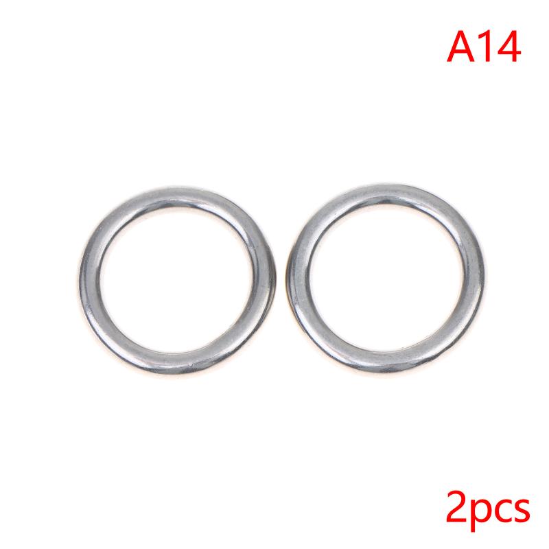 2Pcs 304 Stainless Steel Round O Ring M3 M4 M5 M6 Rust Smooth Solid Strong O Ring Fishing Yoga Hanging Welded Rings