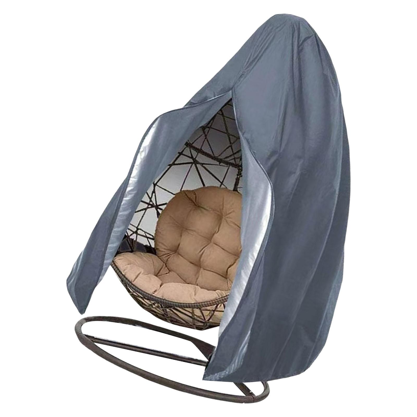 

Уличный подвесной чехол для кресла-яйца 115x190 см Водонепроницаемый протектор из ткани Оксфорд для патио, сада, качелей серый