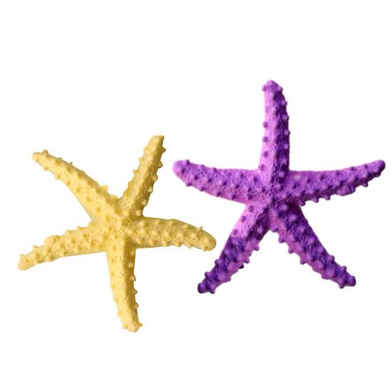 2 Pcs Mini Resin Starfish Ocean Decor Tiny Summer Starfish Figurine for Miniature DIY Crafts Fairy Garden Ornament Beach Party Home Decoration
