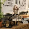 Cloveray 14 Cute Vinyl BJD Doll 45cm Ball-Jointed Doll with 15 Articulated Joints, Fully Articulated, Glass Eyes, Handmade Makeup, Interchangeable