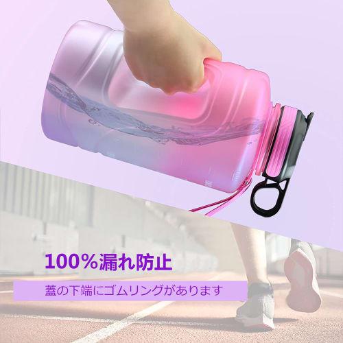 Ambertech Large Capacity Water Bottle, 2.2L Sports Bottle, Half Gallon, with Straw, Leak-Proof Wide Mouth, BPA-Free, with Handle, Ideal for Gym, Cycli