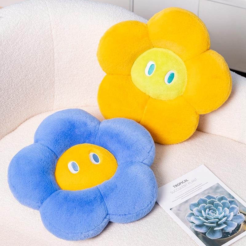 Dopamine Color Flower Cushions with Bright Colors and Sunflower Home Decoration Futon Sofa Bedside Cushions
