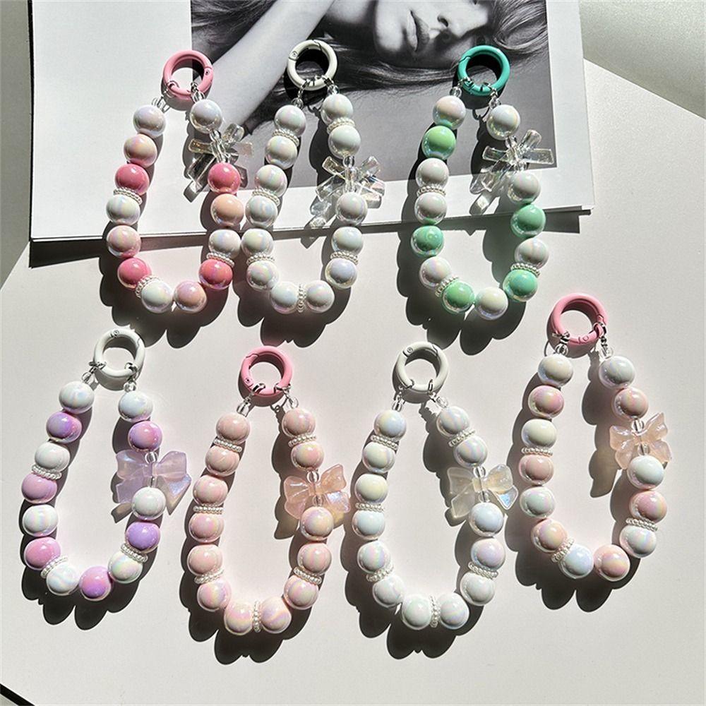 

1Pcs Wristband Mobile Phone Chain Anti-Lost Bag Pendant Durable Phone Lanyard for Women Girl рожевий