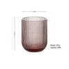 Purple Ribbed Glass Stemware Set (5-Piece)