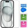 SLIM Case for iPhone 15 CLEAR CASE CLEAR BACK + 9H Glass