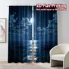 Light Filtering Flat Printing Curtains Without Rod Moonlit Ocean Durable Polyester Curtain Set Of 2 Modern Made Washable