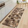 1Pcs Modern Minimalist Irregular Stone Block Non-Slip Washable Area Rug Runner for Entryway, Living Room, Bedroom & Patio
