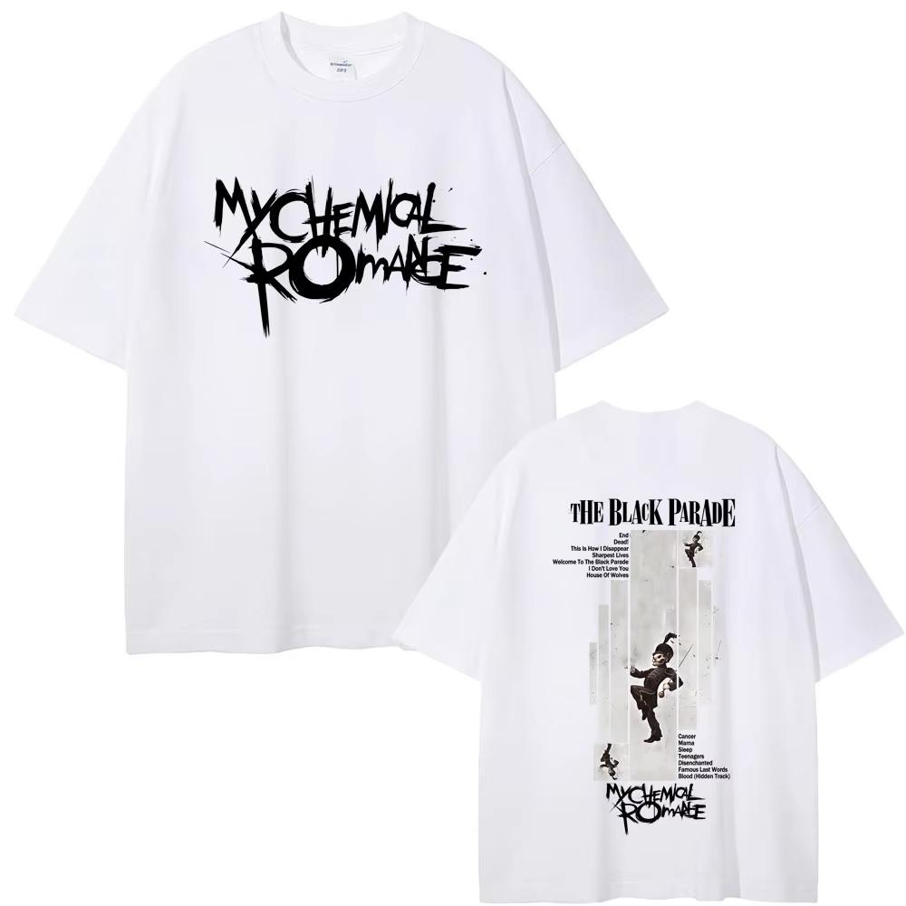 My Chemical Romance Album Graphics Cotton Shirt Men Retro Fashion New Summer Hip Hop Unisex Short Sleeve Loose Tshirt Fan Gift