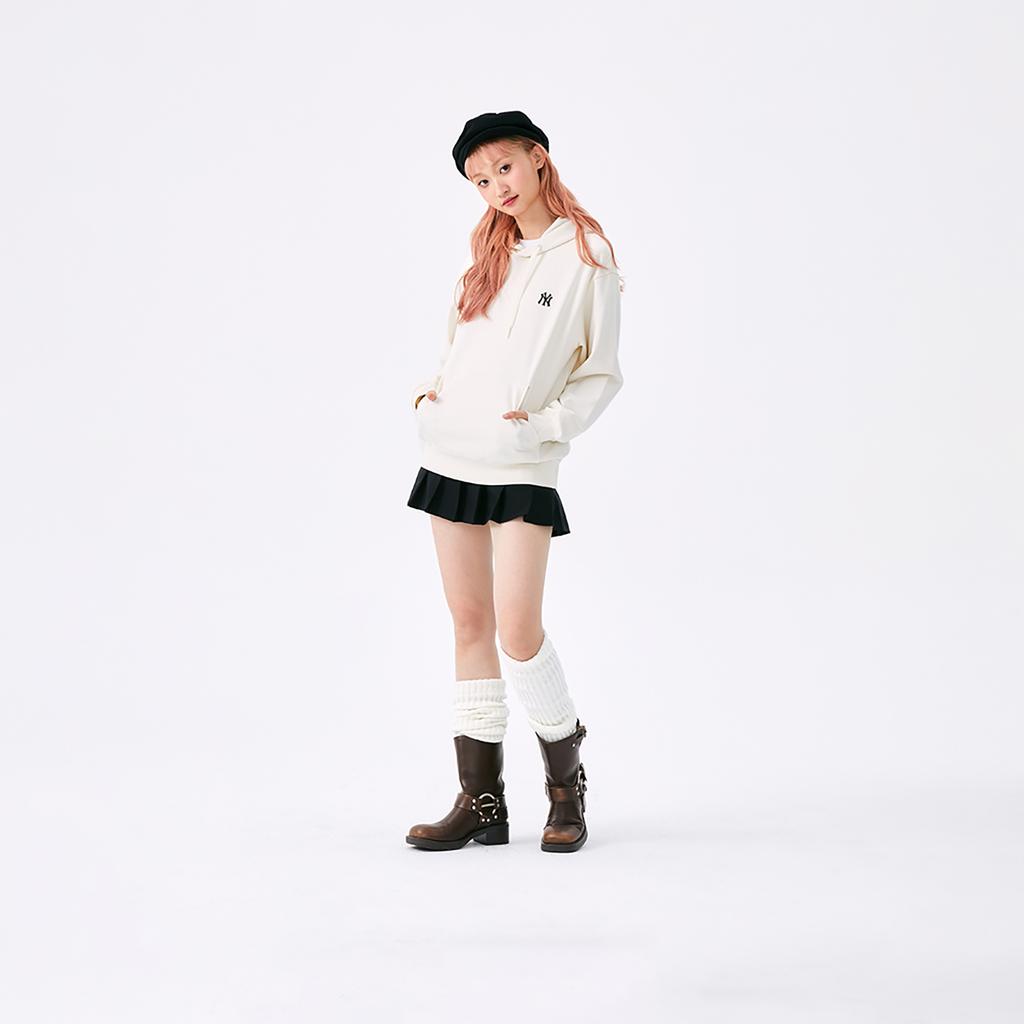 New MLB New York Yankees Basic Collection SS25 Sweatshirt Unisex Ivory 3AHDB0151-50CRS