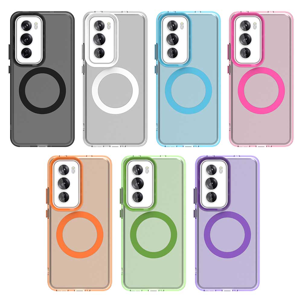 Magsafe Matte Phone Case For Oppo Reno12 Reno12 Pro 5G Protective Case Magnetic Wireless Charging Shockproof Back Cover