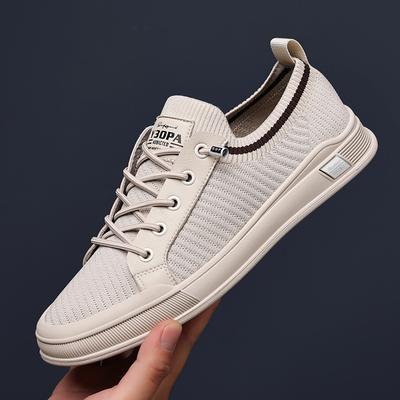 Brand Men's Mesh Breathable Casual Shoes Fabric Woven Flat Lace Up Casuals Hiking Jogging Leisure Shoes for Men Zapatos Casuales
