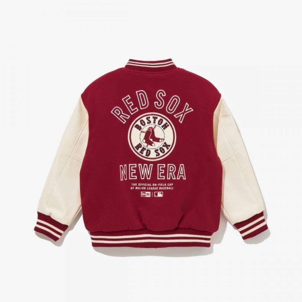 New Era Kids Mlb Boston Red Sox Patched Varsity Jacket Red 14856281