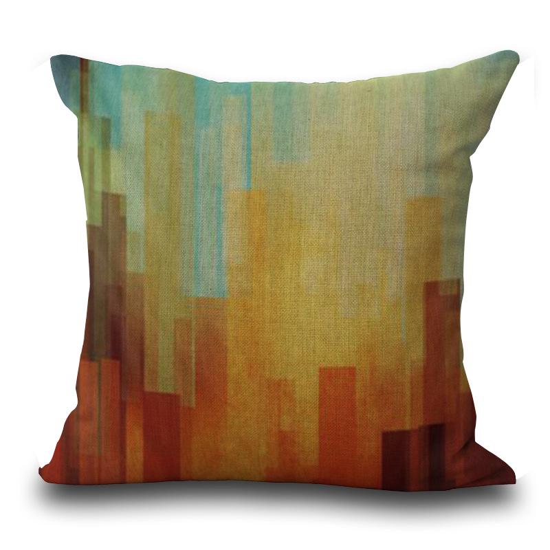 Colorful Geometric Abstract Printed Pillowcase Car Waist Cushion Pillowcase Household Sofa Decoration Cushion Pillowcase