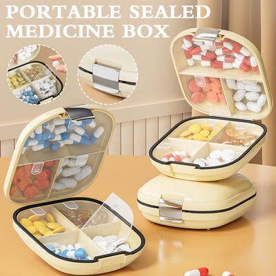 Portable Tablets Case With Double Layer Dustproof Water-Proof Tablets Storage Box For Home Travel