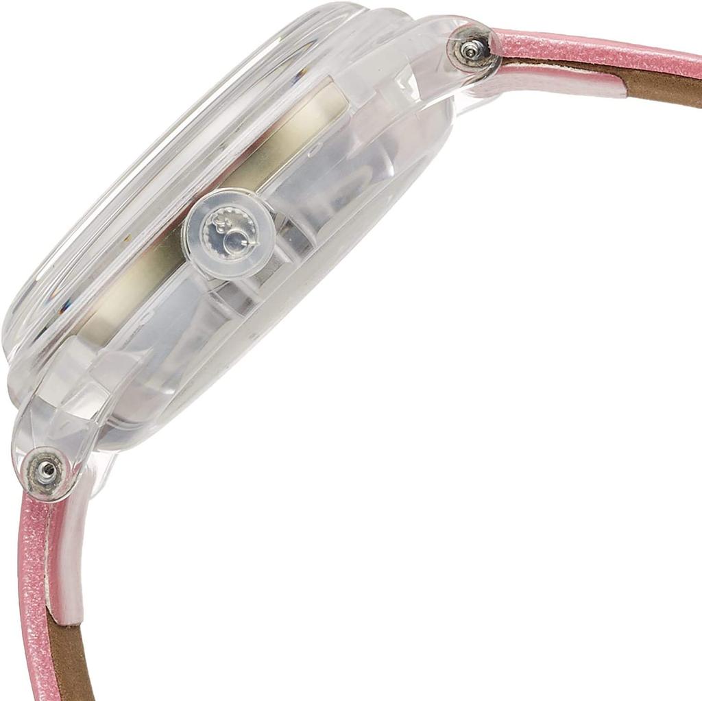 Часы Analog Smile Solar Водонепроницаемый кожаный ремешок Серебристый x Розовый [Citizen Q&Q] RP18-004 Женские
