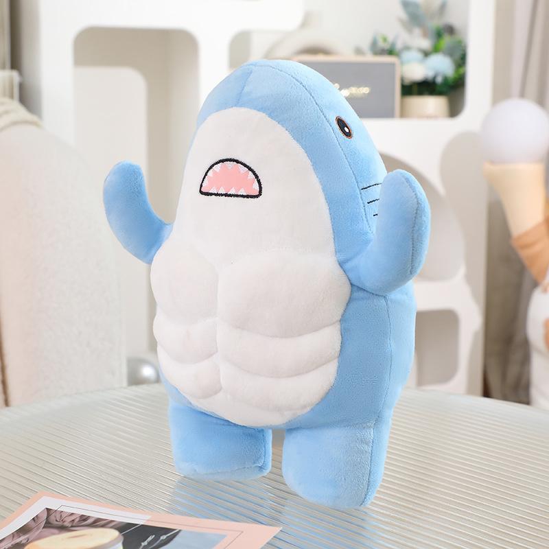 35cm Muskelhai Plüschtiere Kuscheltier Ozeanwal Fisch Kuscheltiere Weiche Plüschtiere Kinder Geburtstagsgeschenke Valentinstag