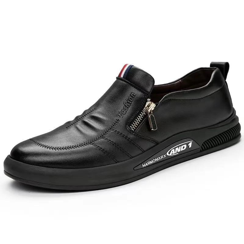 Casual Leather Shoes Men Loafers Trend Brand Business Shoes Autumn Slip On Flat Man Sneakes Comfortable Moccasins Zapatos Hombre