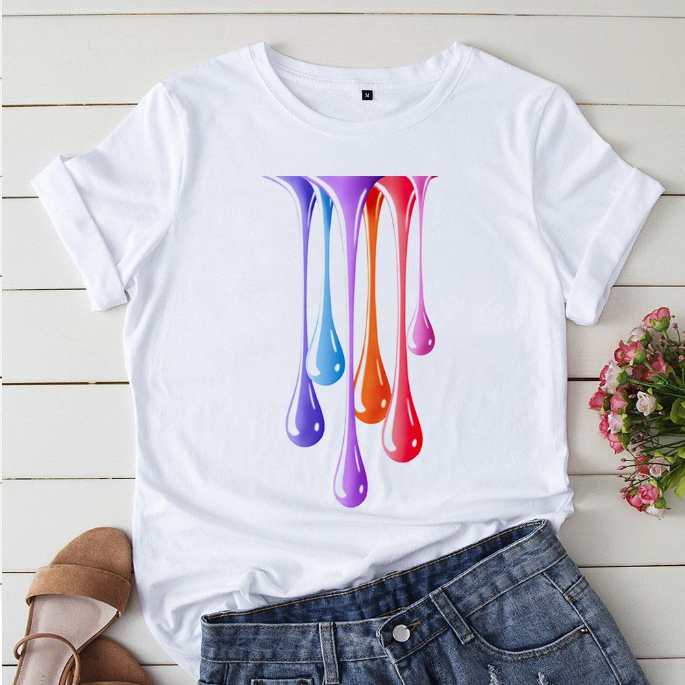 Niedlicher Liebes-Nagellack im koreanischen Stil Weiße T-Shirts Damen T-Shirts 90er Grafik-T-Shirt Camiseta Mujer Niedliches lässiges Mädchen-Tee