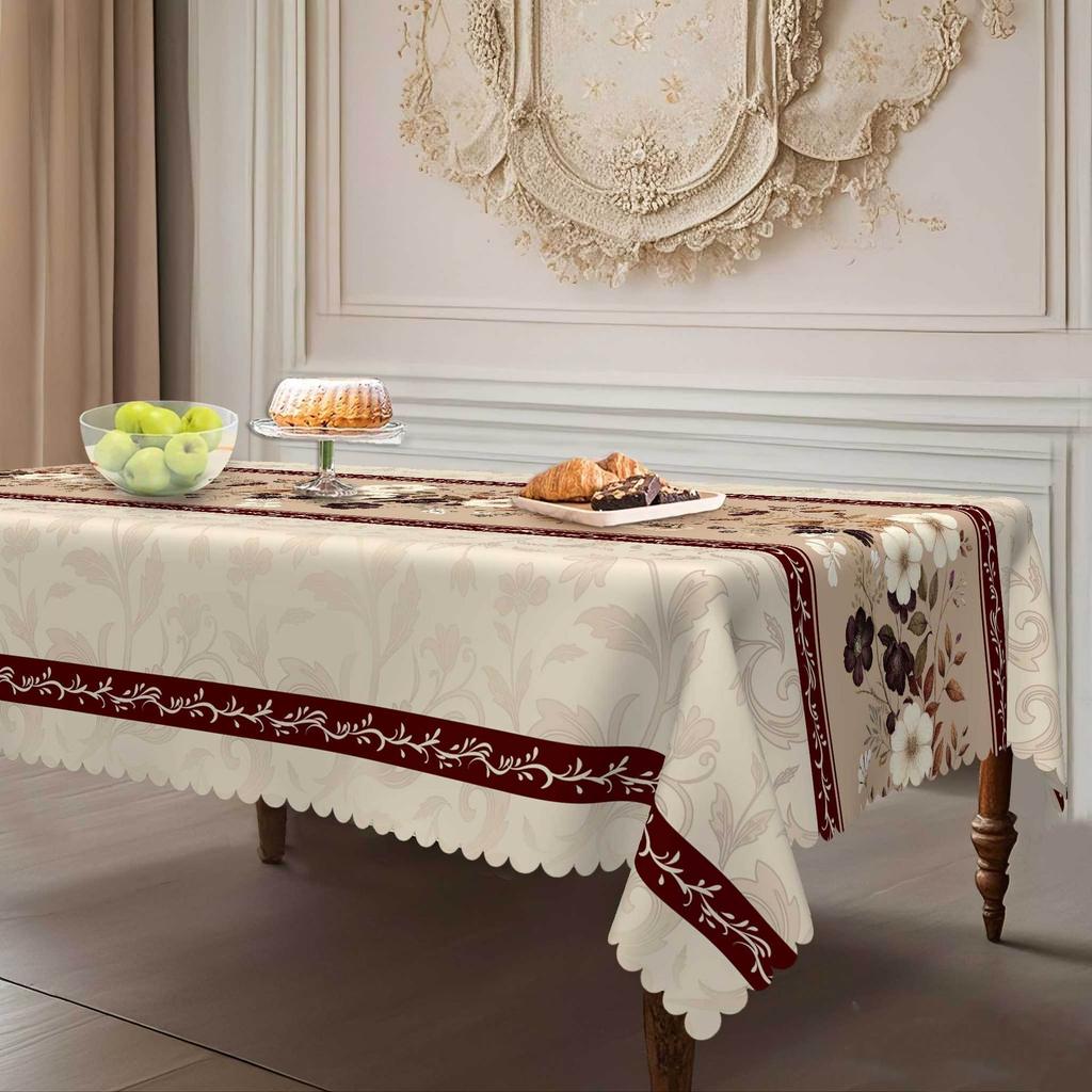 European Retro Flower Pattern Tablecloth, Classical Festival Party Decoration Tablecloth Available In All Seasons, Spring And Summer Decoration