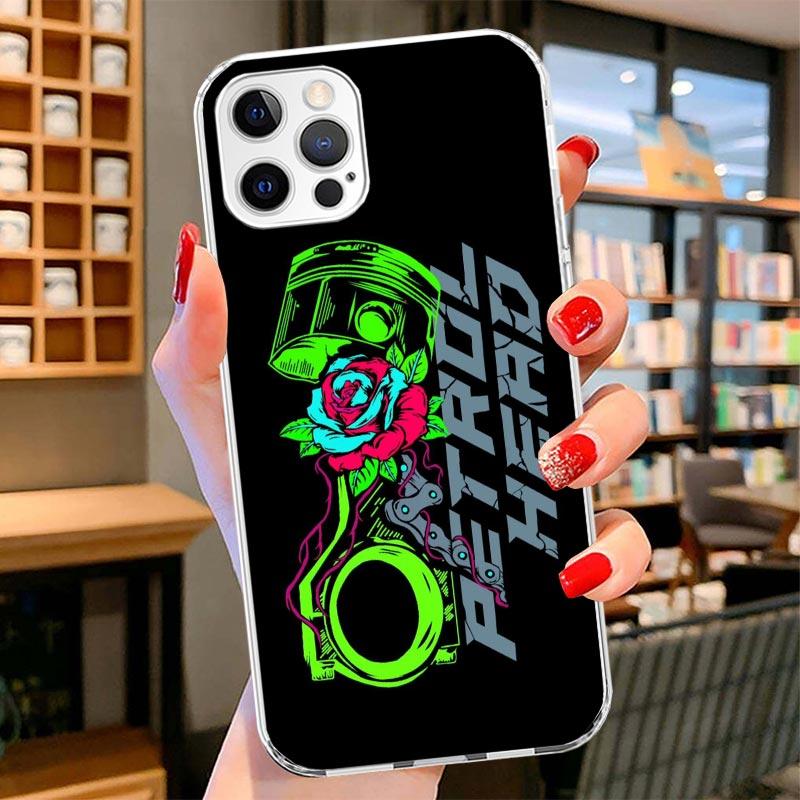 Motorcycle Gear Cover Phone Case For iPhone 16 17 Air 15 14 Pro Max 16E Phone Case 13 Mini 12 11 7 SE 8 Print Pattern Fit Cases