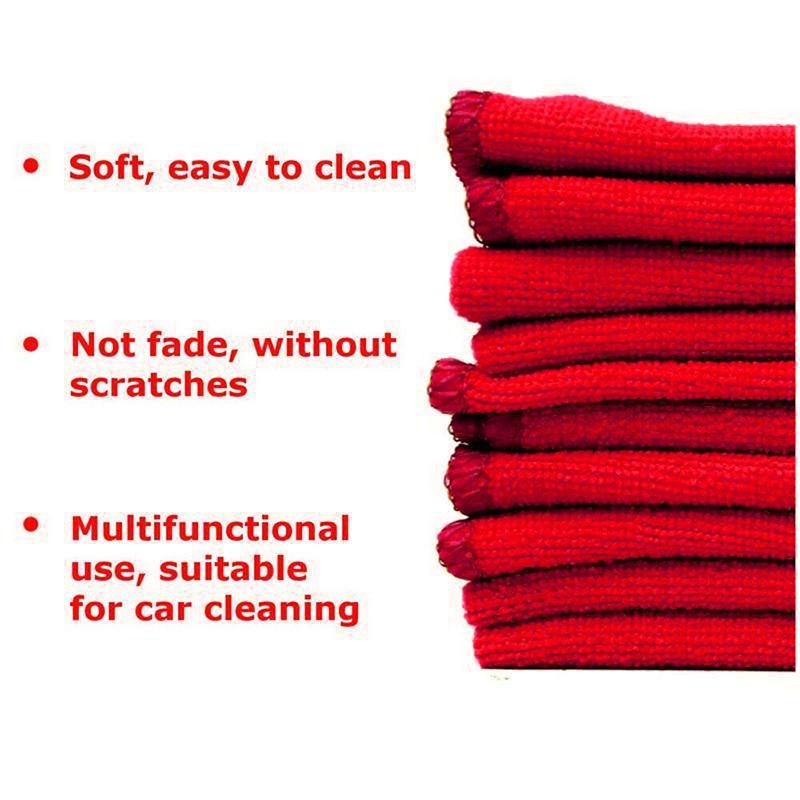 Shower Towels 10Pcs Microfiber Polyester Cleaning Cloth Bathroom Accessories