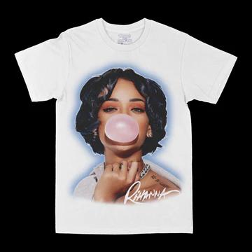 Rihanna Unisex White Cotton TShirt Streetwear Casual Style L