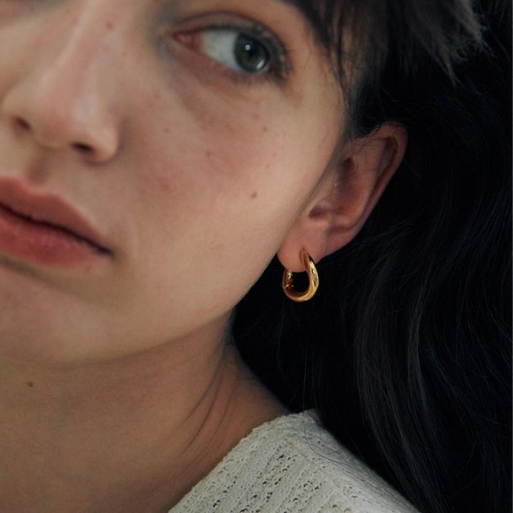 Verte Vague Earring  Gold    Deux.silver.220