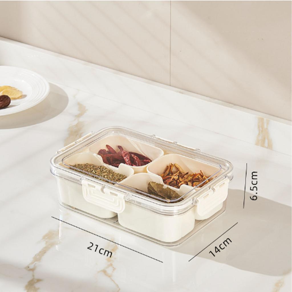 Plastic Storage Box Multi Grids Fridge Food Divider Box for Dumpling Vegetable Fruit Seasoning