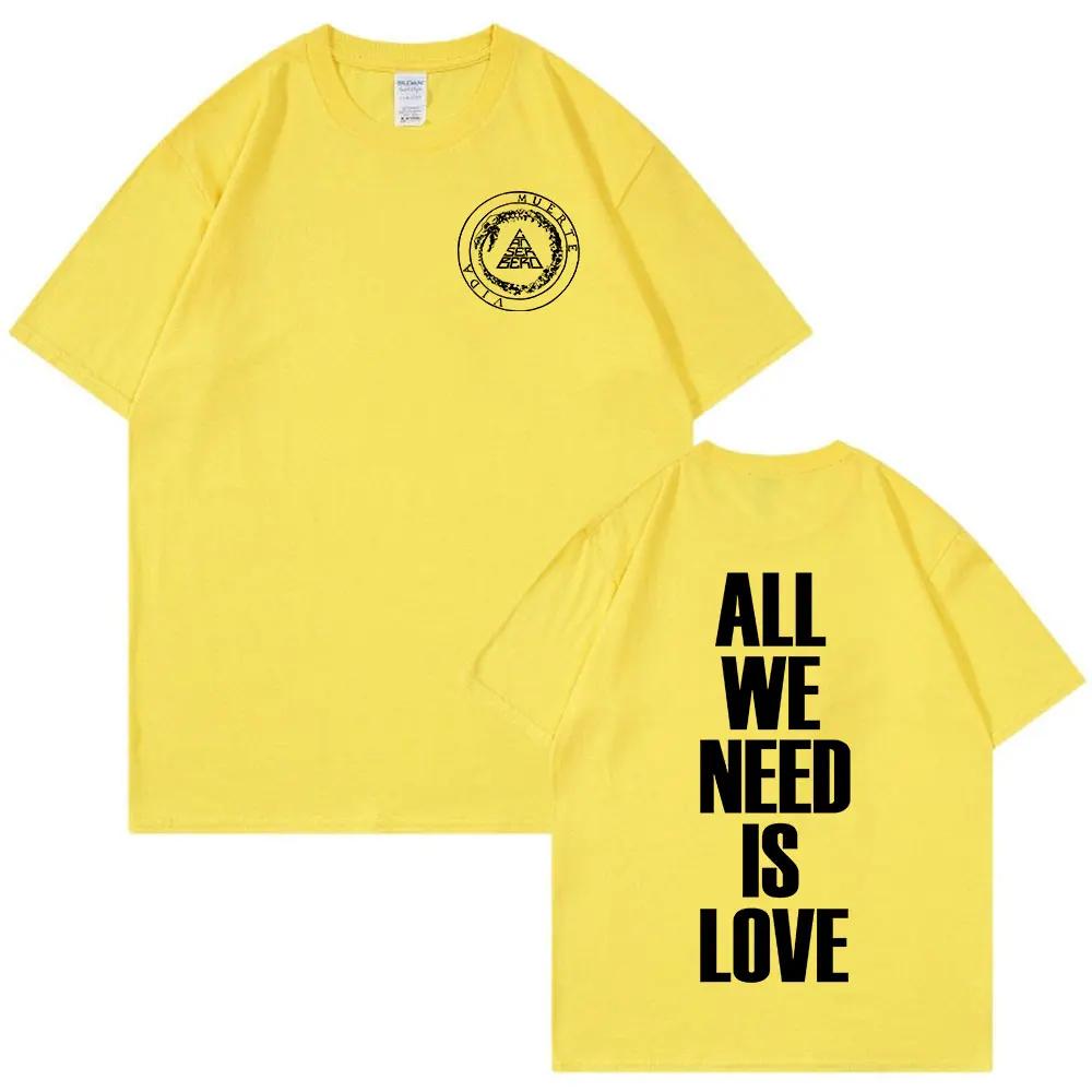 Rapper Canserbero All We Need Is Love Vida T Shirt Men Women Fashion Hip Hop Short Sleeve T-shirts 100% Cotton Harajuku T Shirts