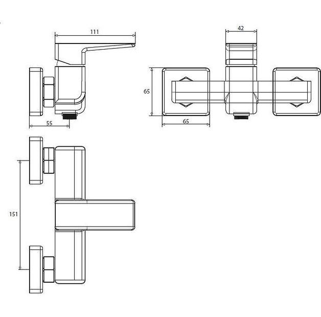 Смеситель Omnires Хром Parma Pm7440In