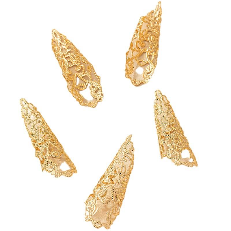 Neuer Modetrend Fingerset weibliche Persönlichkeit Design Sinn für hohles Muster Nägel