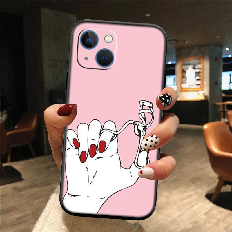 IK54 pink Hand Rose Smoke New High-End Shell Phone Case for Redmi Note 8 9 Pro Max 9S 9T 9C NFC 8T 8A 10A A4