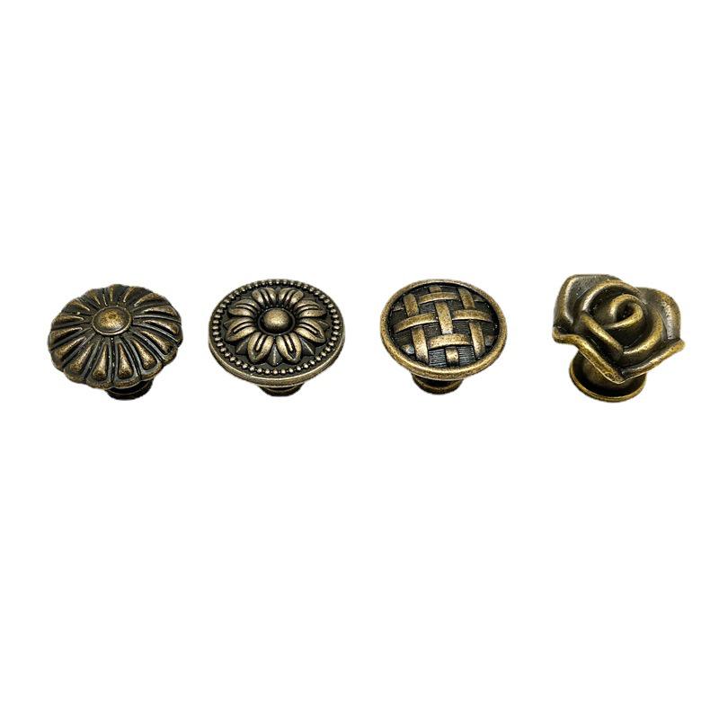 Runder Vintage-Schubladengriff aus Zinklegierung für Schränke und Möbel