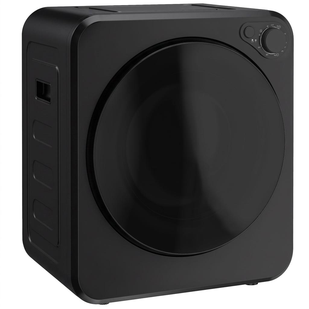 Vented Tumble Dryer Front Load Laundry Dryer 2 Power Modes Black