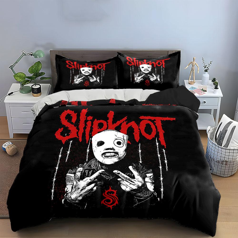 Slipknot Band Bedding Set Bedding Duvet Cover Set Duvet Cover Pillowcases (1 * Duvet Cover 2 * Pillowcases, without duvet insert)