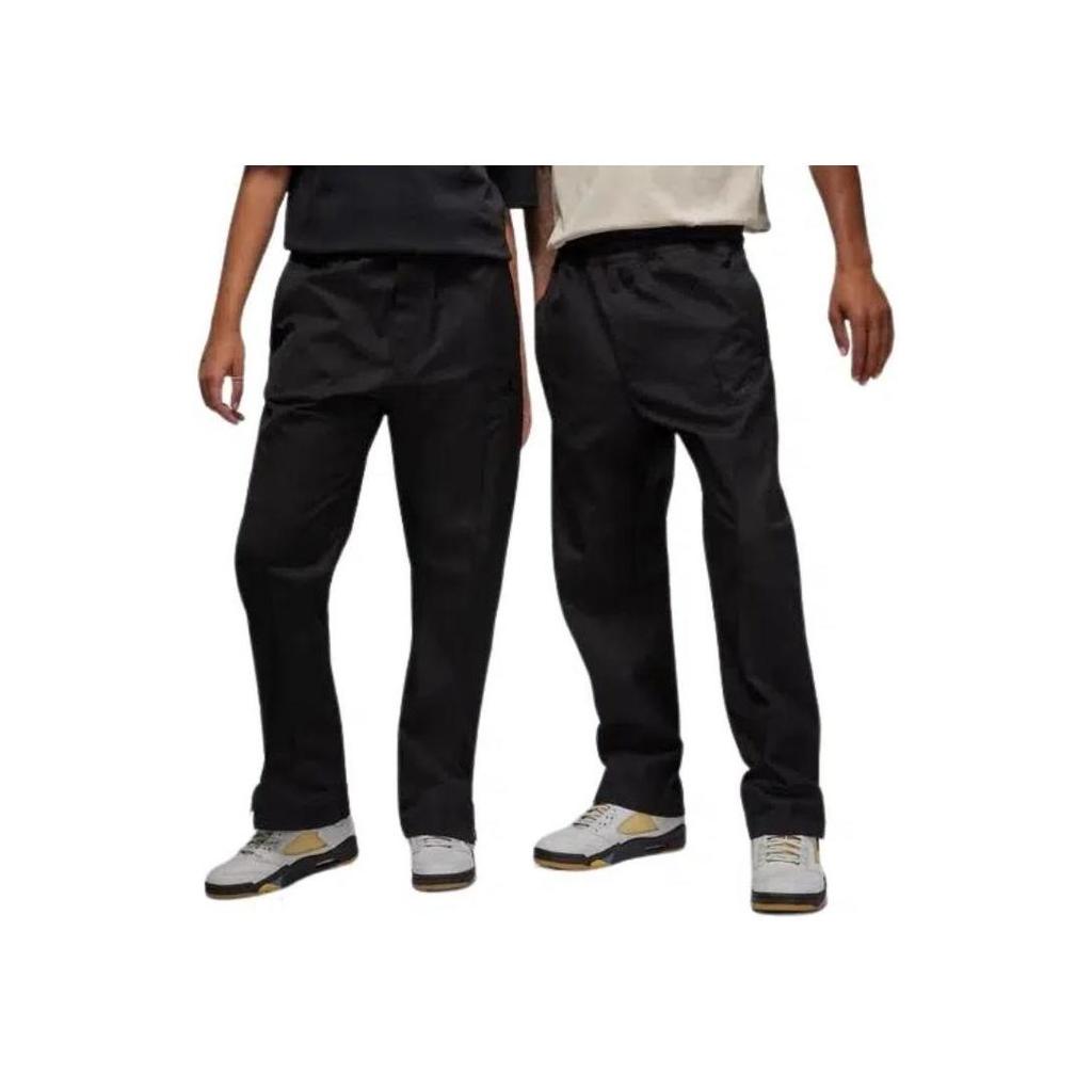 A Ma Maniere X Jordan Společný Logo Potisk Rovný Střih Pletené Tepláky S Elastickým Pasem Unisex Kalhoty Černé FN0616-010