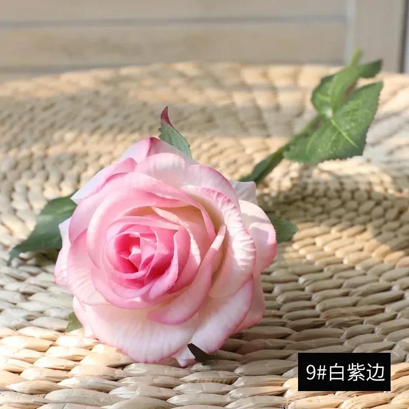 Latex Real Touch Rose Artificial Silicone Rose Flowers for Wedding Home Party Decoration Fake Flower Christmas New Year Gift