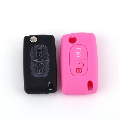 Silikonowe etui na kluczyk samochodowy do Peugeot 308 306 307 207 807 Citroen C2 C3 C5 C-Crosser C4 Picasso